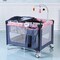 Costway Foldable Baby Crib Playpen Playard Pack Travel Infant 0° Inclined Bassinet Bed Music Pink